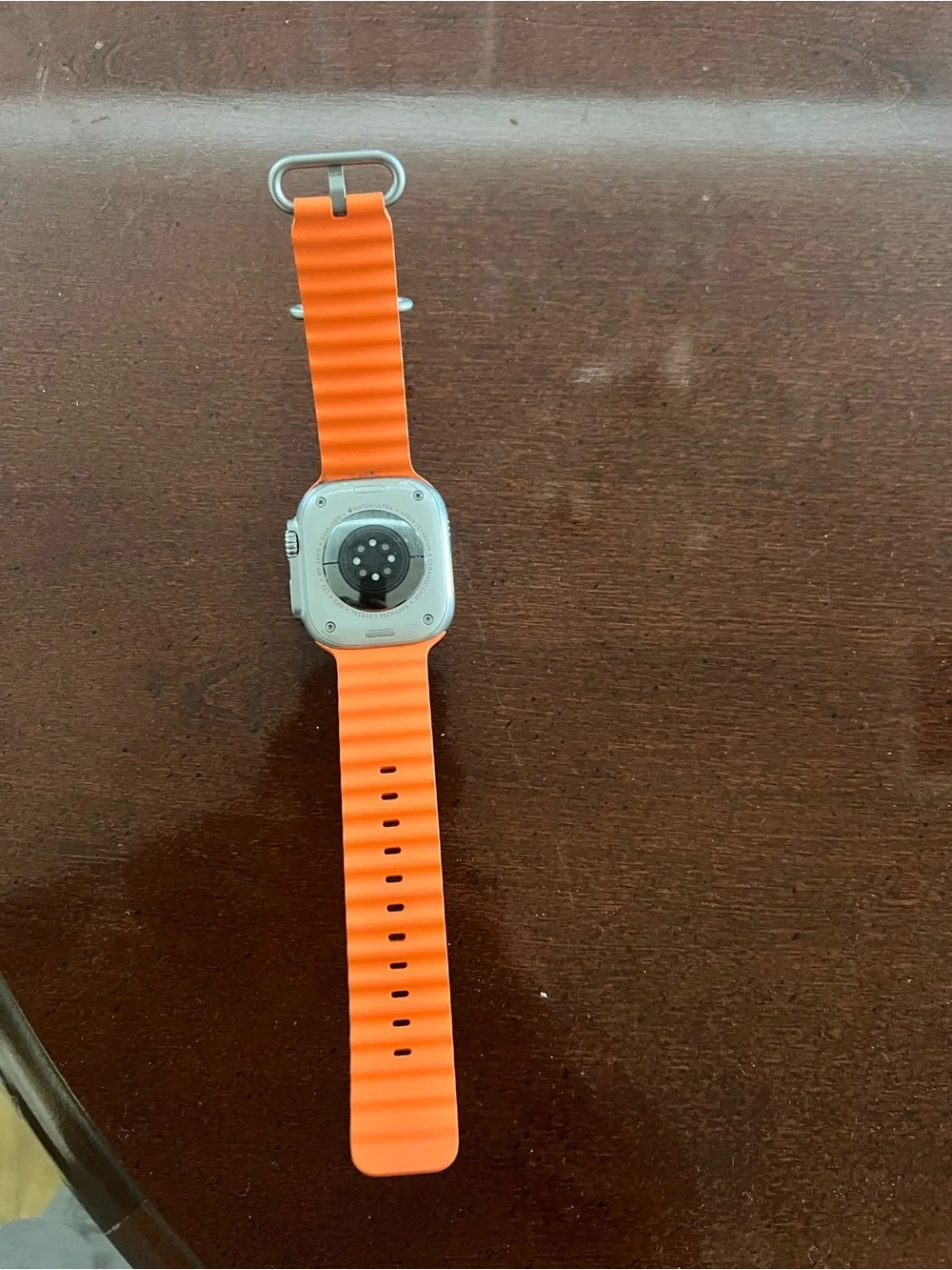 Apple Watch Ultra 2 with original Bright Orange Silicone Band